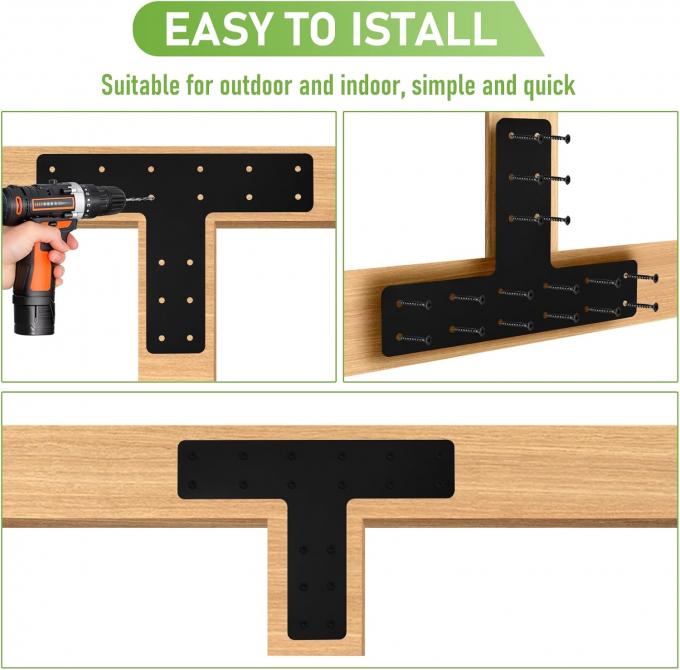 Siyah Tozla Kaplı Sağ Köşe Kırakları Ev Mobilyaları için Köşe Tamiri için Pavilion Çubuk Çerçeve Çelik 3