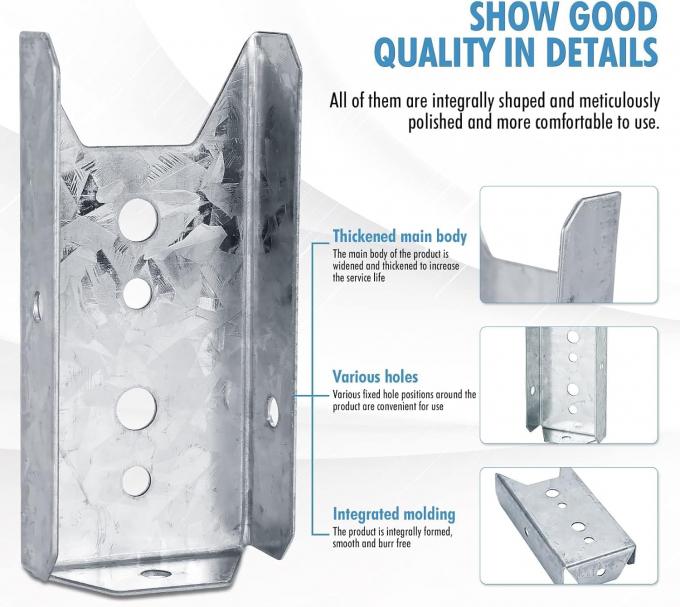 2x4 Ahşap Karbon Çelik Onarım Kitsleri için Çit Bracketleri Bahçe için Güverte Çit Bağlantıları ile 2