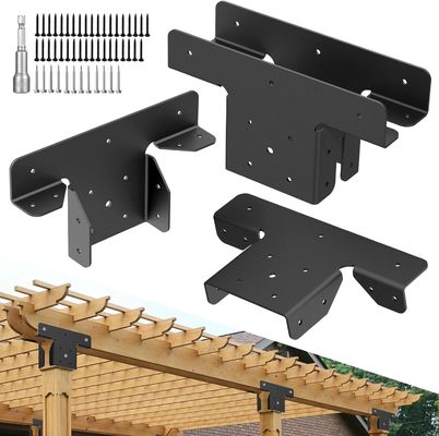 Heavy Duty Pergola Brackets Adjustable Pergola Brackets 4x4 Fence Post Brackets for Metal Posts to Wood (Ayarlanabilir Pergola Brackets)