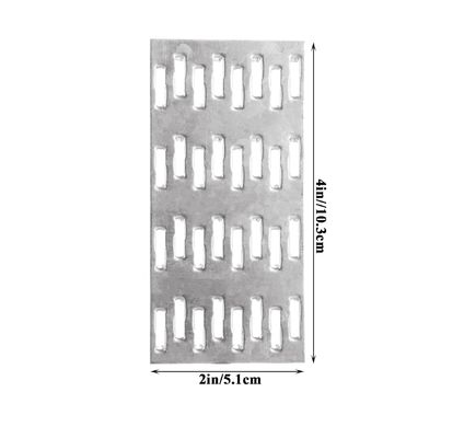 Pronged Truss Plate Düz Düzleme Plakları Tamir Tie Plate Bracket Galvanizli Çelik 1Mm Kalınlıklı Tırnak Dişleri Yüksekliği 8mm Çatı Traşları İçin Ahşap Ahşap Bağlayıcılar