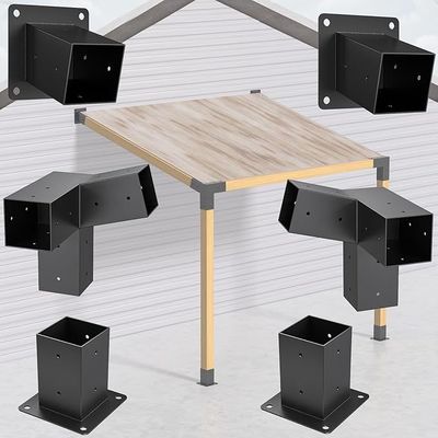 Pergola Kits 4x4 Inch 3 Yönlü Eğri Brackets for Outdoor Pergolas, Gazebos & Sheds