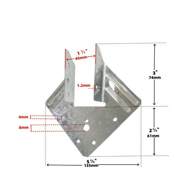Siyah Tozla Kaplı Kasırga Kravatları ve 2x4, 2x6 Truss Çerçeve için Rafter Brackets
